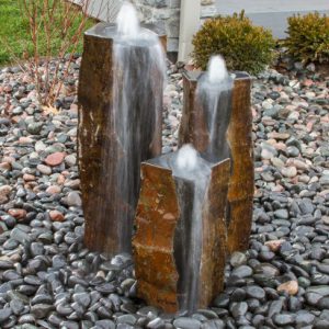 Basalt Column Fountain Kit Cut and Polished