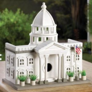 Birdhouse - Bird Nesting Box styled as The White House-0