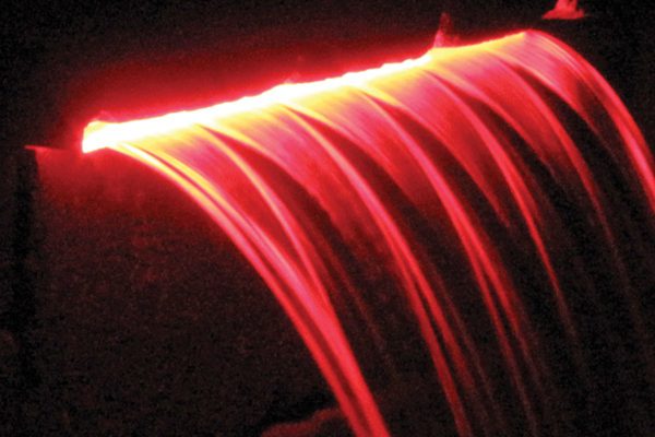 Atlantic Water Gardens Colorfalls 12 Inch Fire Red LED Formal Spillway