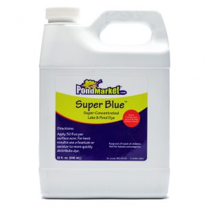 Deep Blue Dye that is Concentrated for Large Ponds