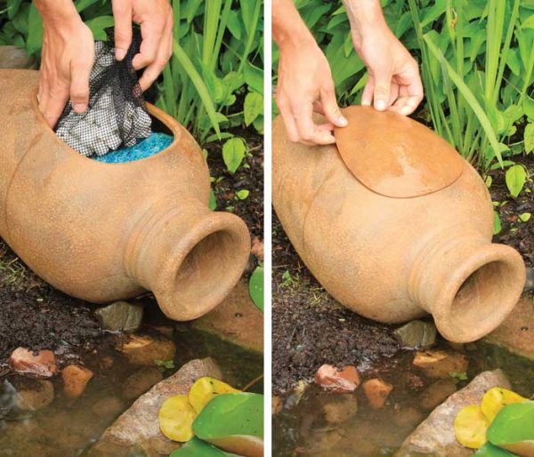 Pond Vase Fountain Filter Urn-4444