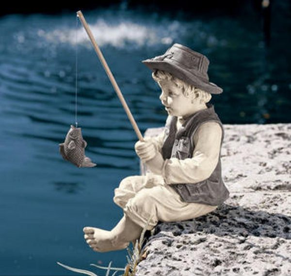 Fishing Boy Statue