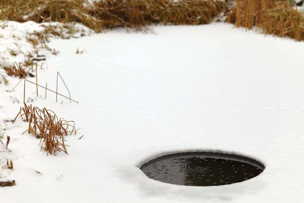 Aeration systems keep ponds open during winter months