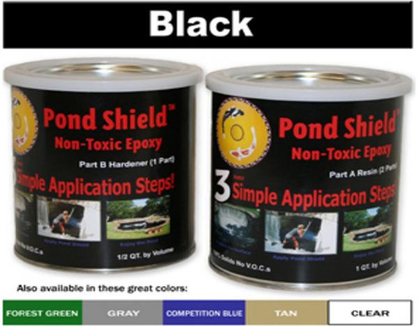 Pond Armor Non-Toxic Pond Shield Epoxy Sealer Black