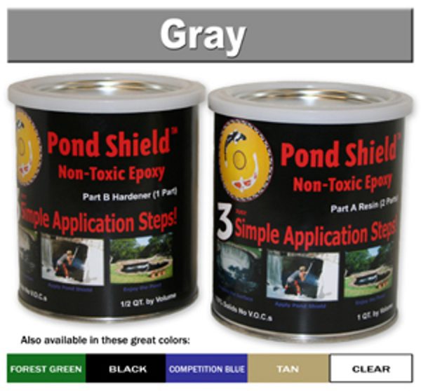 Pond Armor Non-Toxic Pond Shield Epoxy Sealer Gray