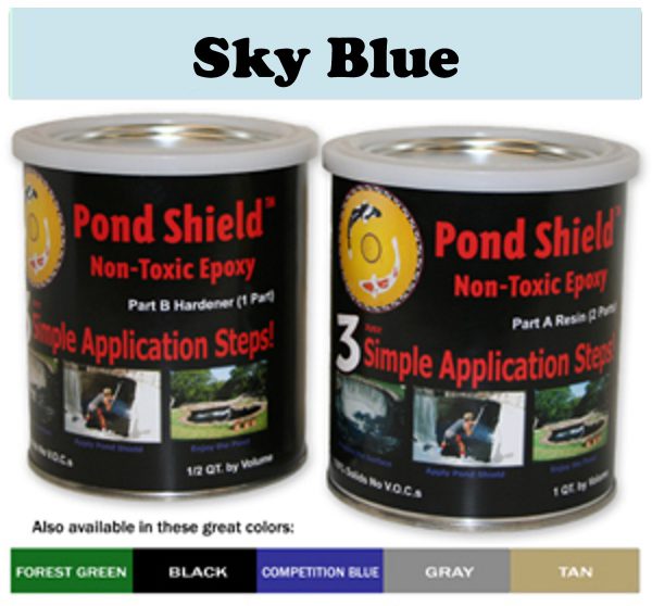 Pond Armor Non-Toxic Pond Shield Epoxy Sealer Sky Blue