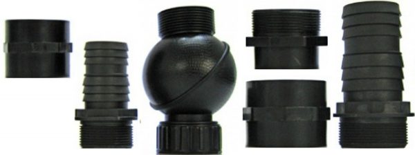 Each pump comes with 1.5" and 2" fittings!