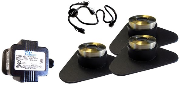 3 Light Submersible Puck Lights and Kit