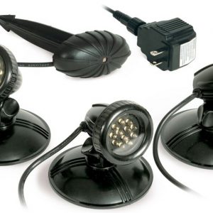 Submersible Pond and Waterfall Lights 3 Pack with Dusk to Dawn Sensor