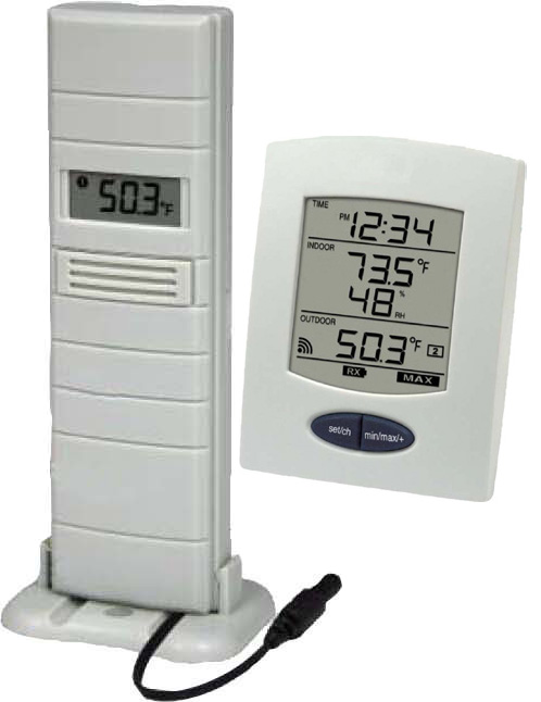 Wireless Thermometer with 6' probe allows you to constantly monitor water  temps from the comfort of inside your home.