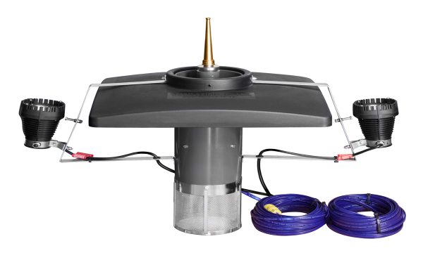 2 Light Kit shown installed onto a Scott Aerator Fountain